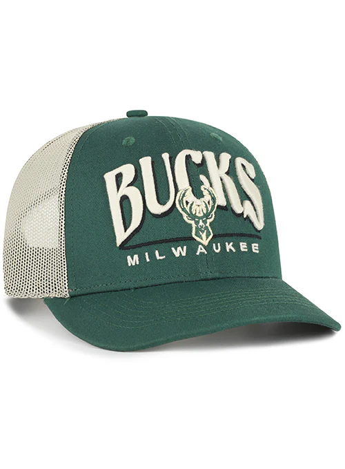 '47 Brand Arid Milwaukee Bucks Trucker Snapback Hat - Image 2