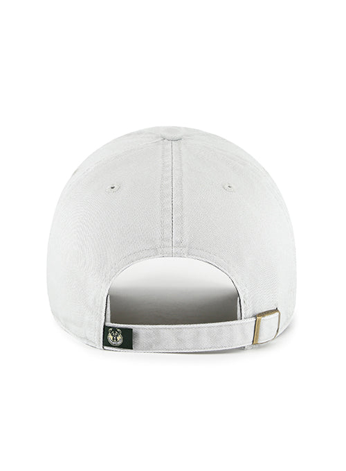 '47 Brand Clean Up Text Grey Milwaukee Bucks Adjustable Hat - Image 3