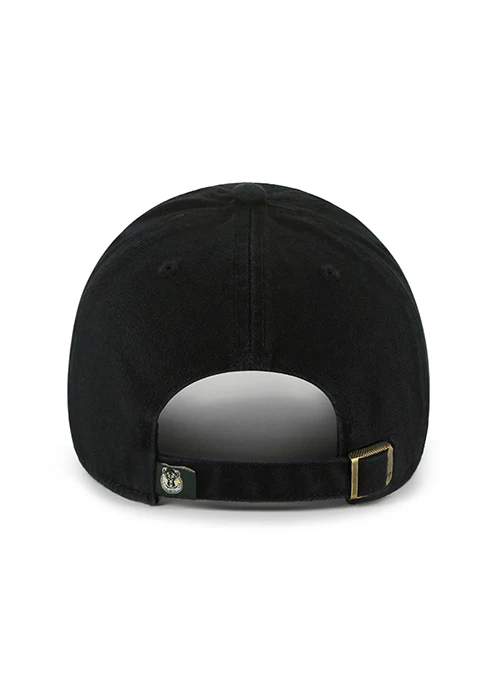 '47 Brand Clean Up Wordmark Black Milwaukee Bucks Adjustable Hat - Image 3