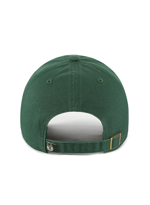 '47 Brand Clean Up Wordmark Green Milwaukee Bucks Adjustable Hat - Image 3