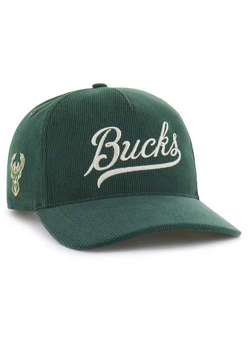 '47 Brand Golden Age Corduroy Hitch Milwaukee Bucks Snapback Hat - Image 2