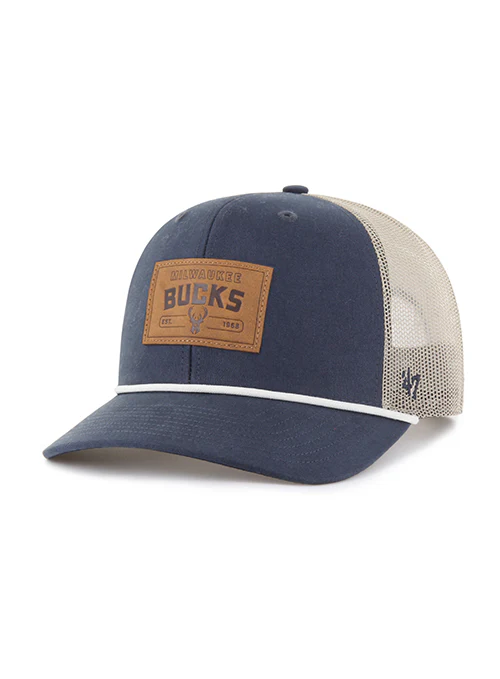 '47 Brand Trundle Rope Milwaukee Bucks Trucker Adjustable Hat