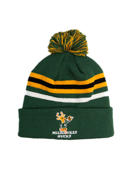 HWC '68 Striped Milwaukee Bucks Knit Hat