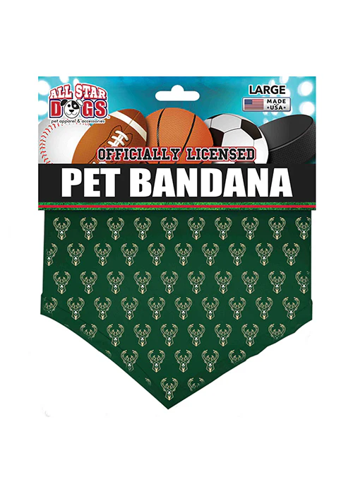 All Star Dogs All Over Print Milwaukee Bucks Dog Bandana