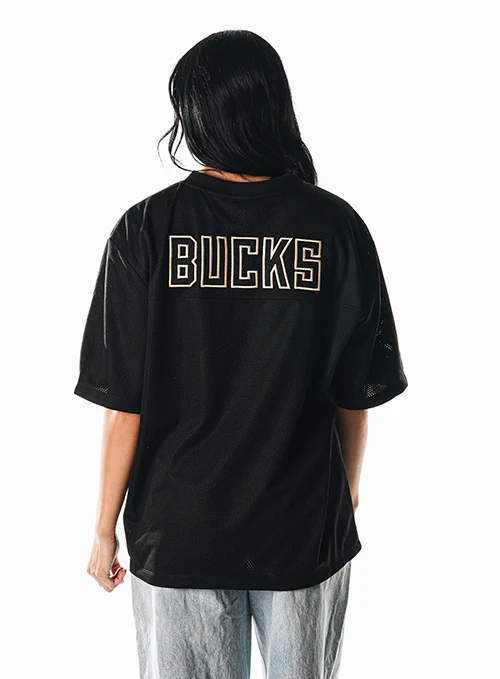 Bucks In Six x The Wild Collective Milwaukee Bucks Mesh Jersey T-Shirt - Image 2