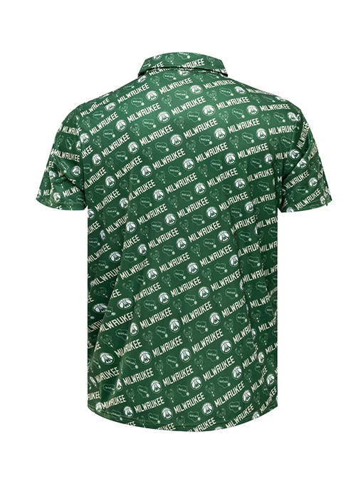 Bucks Pro Shop All Over Print Milwaukee Bucks Polo - Image 2