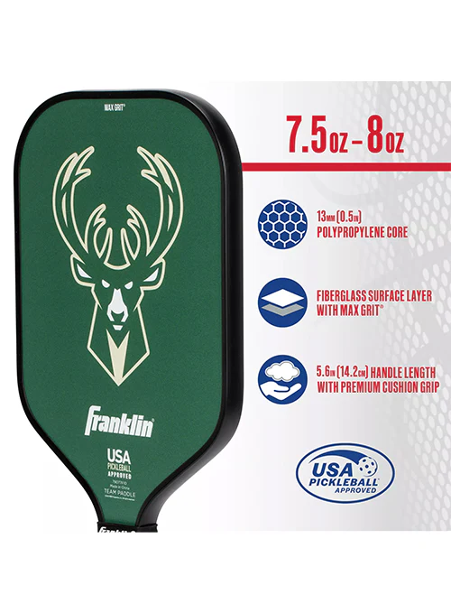 Franklin Icon Milwaukee Bucks Pickle Ball Paddle - Image 3