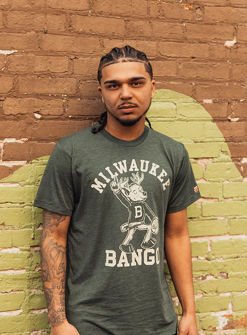 Homage Retro Dancing Bango Milwaukee Bucks T-Shirt - Image 2