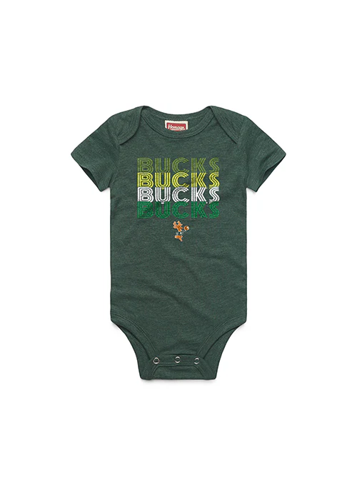 Infant Homage HWC '68 Repeat Retro Milwaukee Bucks Onesie