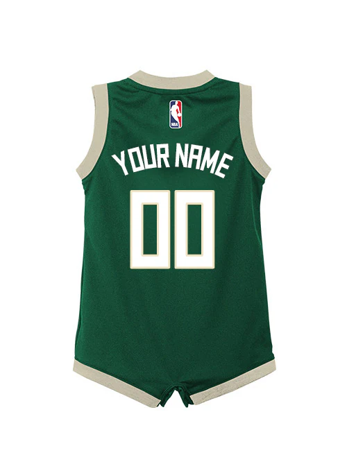 Infant Nike 2022 Icon Edition Custom Milwaukee Bucks Jersey Onesie