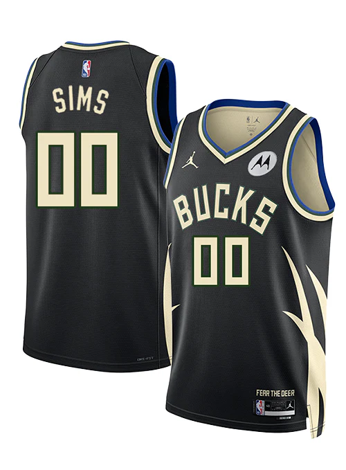 Jordan 2022 Statement Edition Jericho Sims Milwaukee Bucks Swingman Jersey
