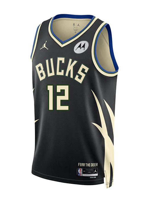 Jordan 2022 Statement Edition Taurean Prince Milwaukee Bucks Swingman Jersey - Image 3