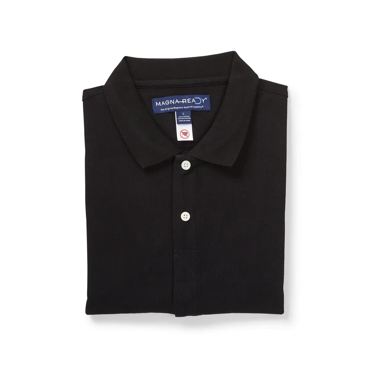 Magna-Ready Adaptive Black Pique Knit Milwaukee Bucks Short Sleeve Polo with Magnetic Closures - Image 4