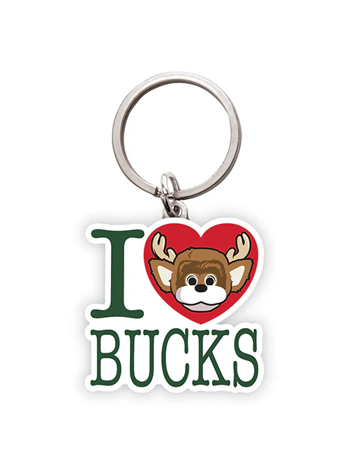 I Heart Milwaukee Bucks Acrylic Keychain