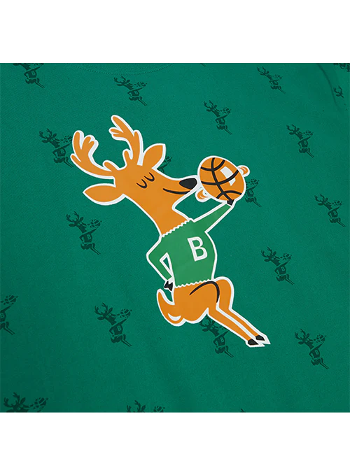 Mitchell & Ness '68 AOP Green Milwaukee Bucks T-Shirt - Image 3