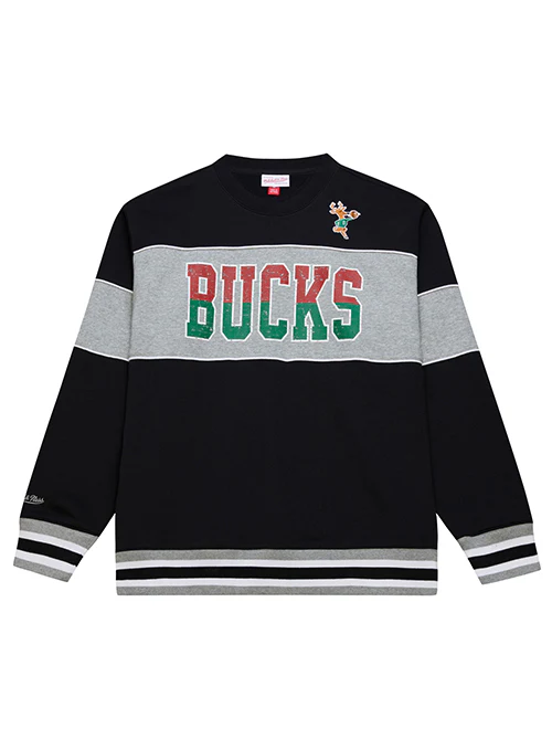 Mitchell & Ness HWC '68 Block Rebound Legacy Milwaukee Bucks Crewneck Sweatshirt