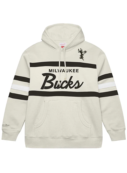 Mitchell & Ness HWC '68 Head Coach Bone Milwaukee Bucks Hooded Sweatshirt