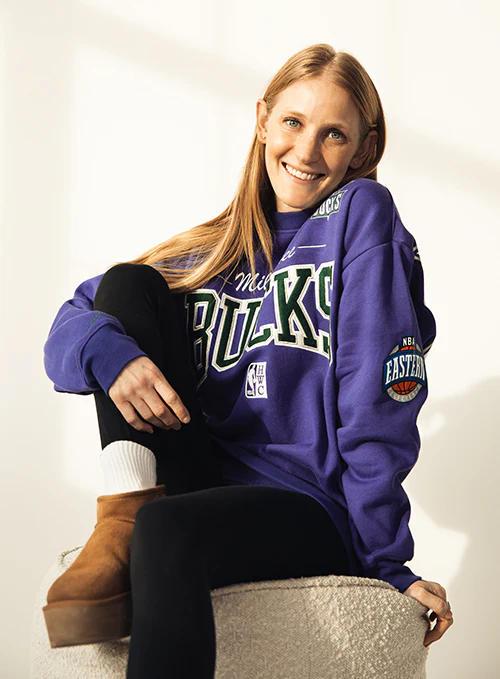 Mitchell & Ness HWC '68 Block There Milwaukee Bucks Crewneck Sweatshirt - Image 2