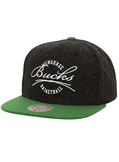 Mitchell & Ness HWC '68 Melton Blur Milwaukee Bucks Snapback Hat