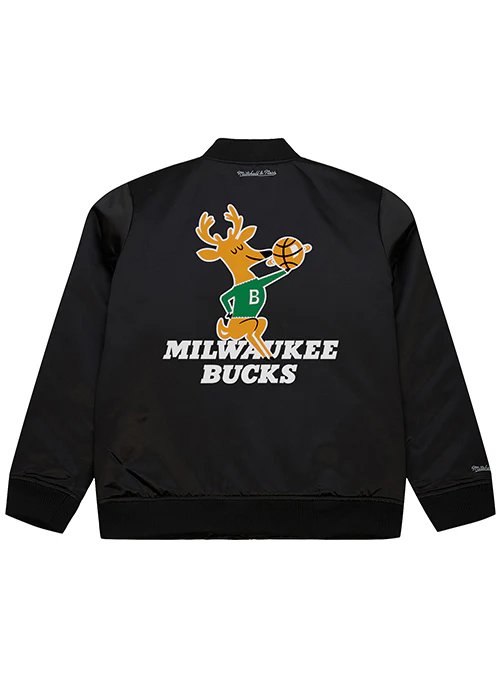 Mitchell & Ness HWC '68 In Season Milwaukee Bucks Bomber Jacket - Image 2