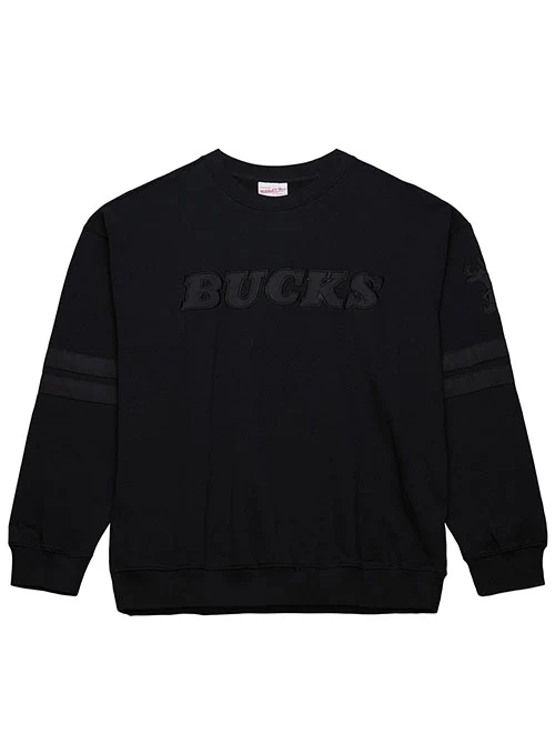 Mitchell & Ness HWC '68 Satin Stripes Milwaukee Bucks Crewneck Sweatshirt