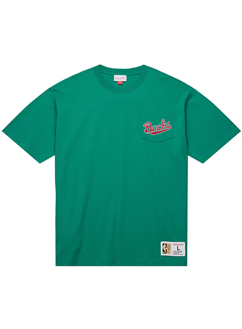 Mitchell & Ness HWC '68 Oversweep Milwaukee Bucks Pocket T-Shirt