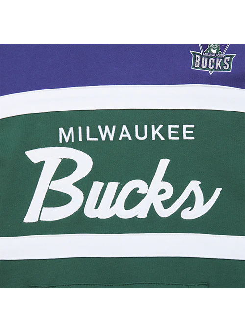 Mitchell & Ness HWC '93 Coach Vintage Milwaukee Bucks Hooded Sweatshirt - Image 3
