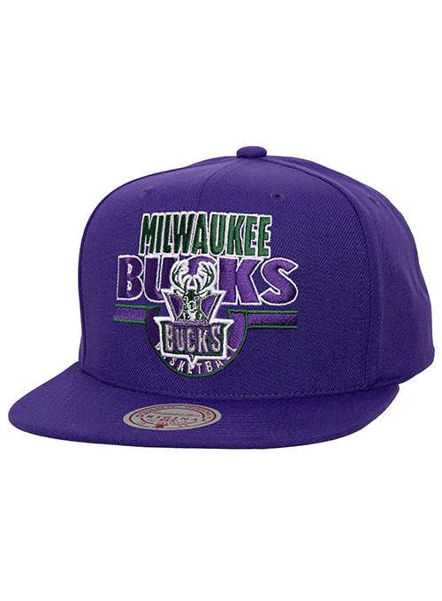 Mitchell & Ness HWC '93 Badge Line Milwaukee Bucks Snapback Hat