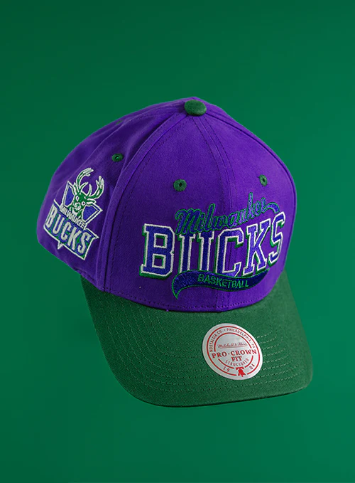 Mitchell & Ness HWC '93  Block Sweep Milwaukee Bucks Snapback Hat