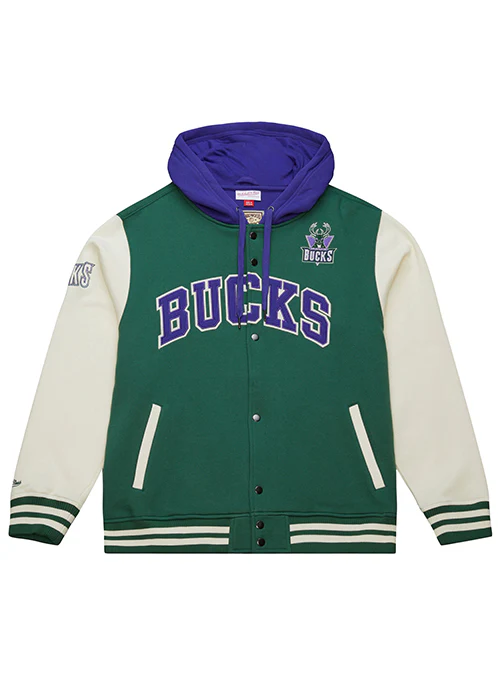 Mitchell & Ness HWC '93 Courts Milwaukee Bucks Hooded Jacket