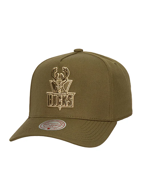Mitchell & Ness HWC '93 Olive Pinch Milwaukee Bucks Snapback Hat