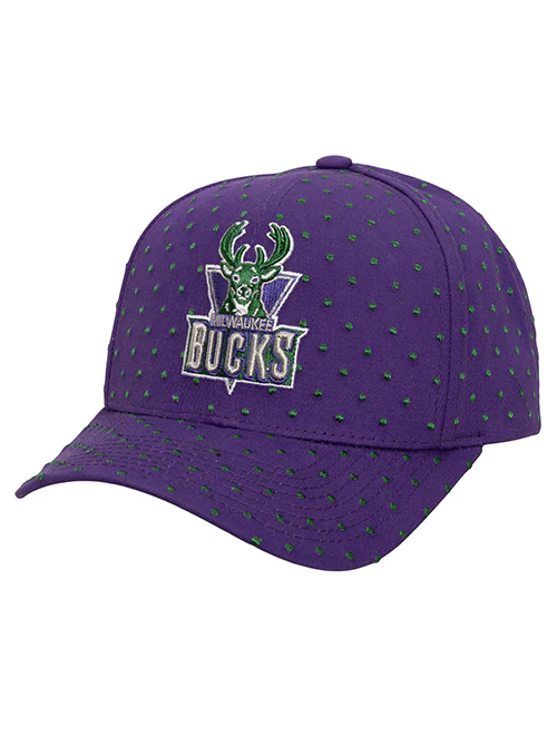 Mitchell & Ness HWC '93 Polka Dot Milwaukee Bucks Pro Crown Adjustable Hat
