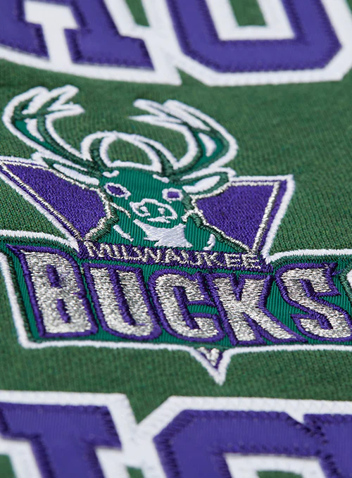 Mitchell & Ness HWC '93 Playoff Win Milwaukee Bucks Crewneck Sweatshirt - Image 3