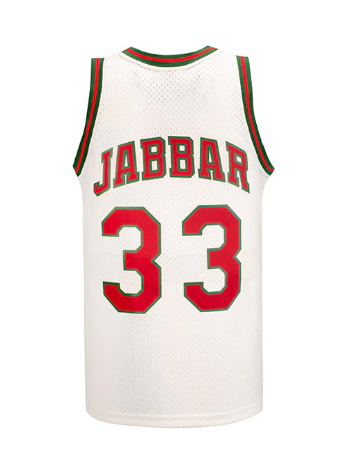 Mitchell & Ness Kareem Abdul-Jabbar Milwaukee Bucks White Hardwood Classic Swingman Jersey - Image 3