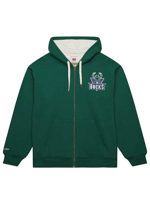 Mitchell & Ness HWC '93 Primetime Milwaukee Bucks Full-Zip Hooded Sweatshirt