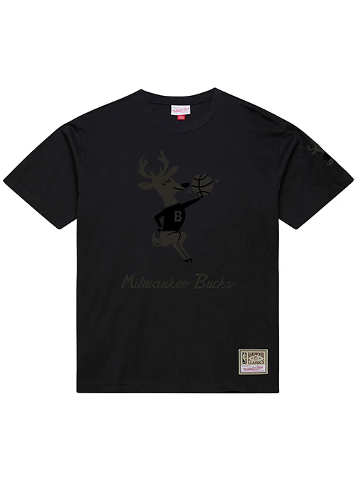 Mitchell & Ness HWC '68 Phantom Black Milwaukee Bucks T-Shirt