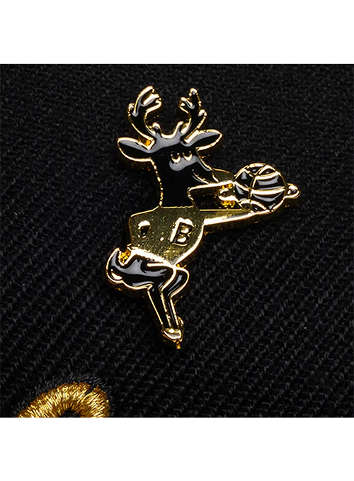 Mitchell & Ness HWC '68 Pro Pinned Gold Milwaukee Bucks Snapback Hat - Image 4