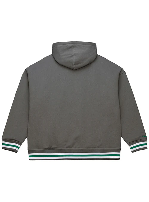 Mitchell & Ness HWC '68 Throw Back Milwaukee Bucks 1/4 Zip Hooded Sweatshirt - Image 2