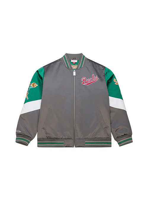 Mitchell & Ness HWC '68 Throw Back Milwaukee Bucks Satin Jacket