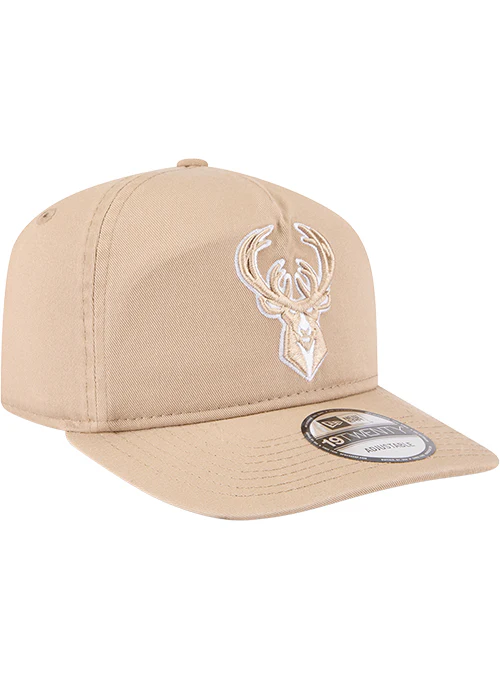 New Era 19Twenty Cream Milwaukee Bucks Snapback Hat - Image 2