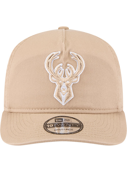 New Era 19Twenty Cream Milwaukee Bucks Snapback Hat - Image 3