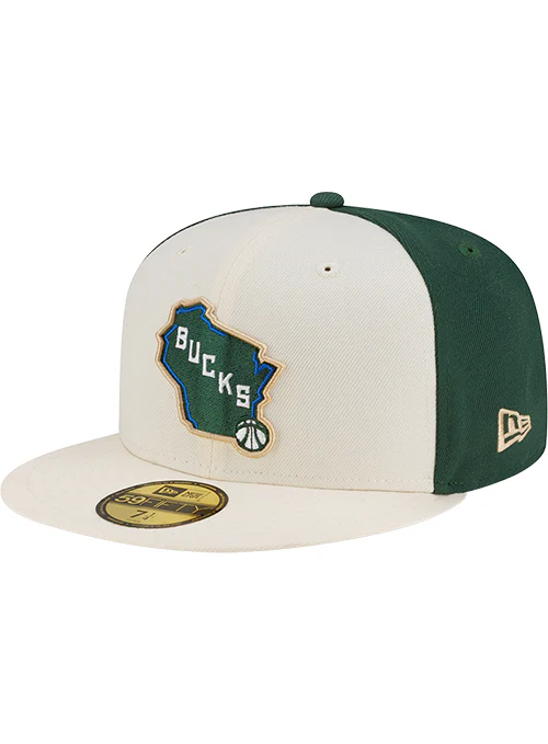 New Era 2025-26 City Edition 59Fifty State Milwaukee Bucks Fitted Hat