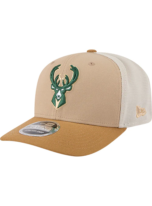 New Era 9Seventy 2-Tone Snap-Stretch Milwaukee Bucks Adjustable Trucker Hat