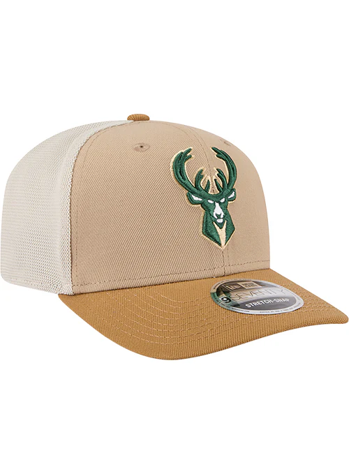 New Era 9Seventy 2-Tone Snap-Stretch Milwaukee Bucks Adjustable Trucker Hat - Image 2