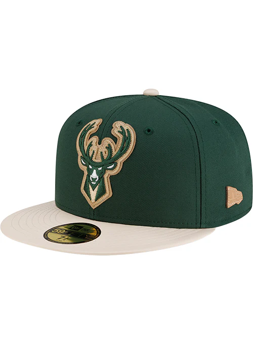 New Era 59Fifty Milwaukee Bucks Leather Fitted Hat
