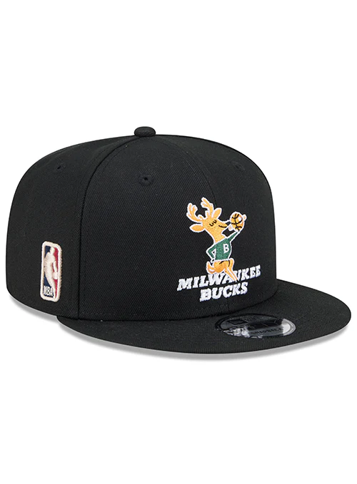 New Era 9Fifty HWC '68 Black Milwaukee Bucks Snapback Hat - Image 2
