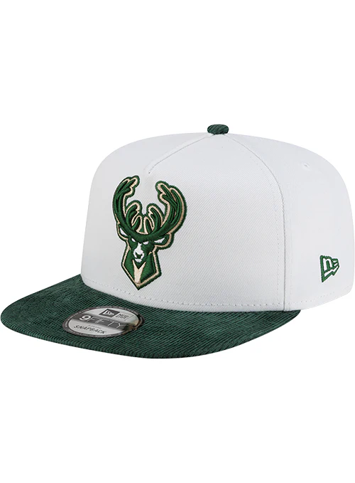 New Era 9Fifty Corduroy Bill Milwaukee Bucks Snapback Hat