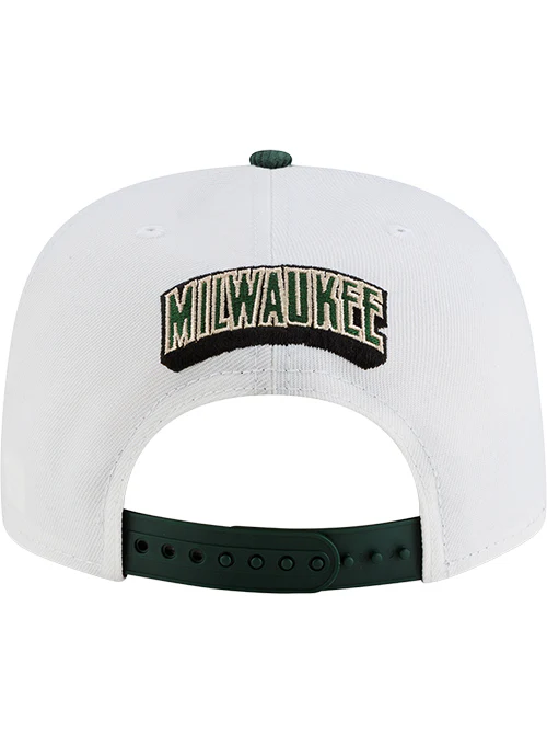 New Era 9Fifty Corduroy Bill Milwaukee Bucks Snapback Hat - Image 4