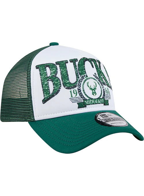 New Era 9Forty Foam Distress Milwaukee Bucks Adjustable Hat - Image 2
