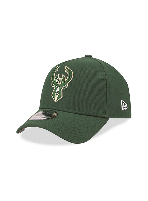 New Era 9Forty Icon Green Milwaukee Bucks Adjustable Hat